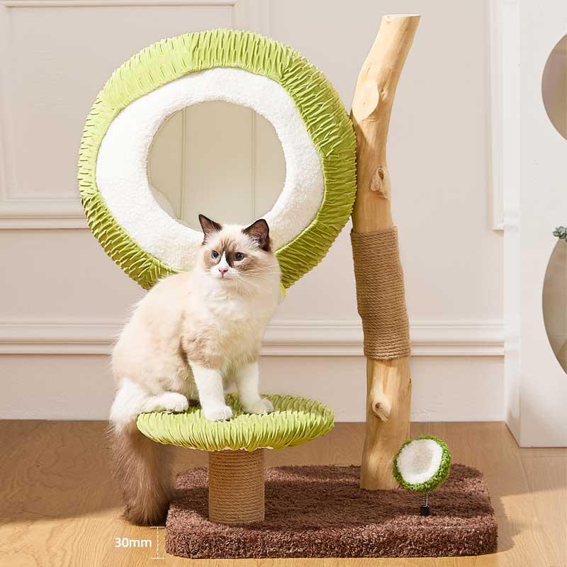 Coconut Grove Solid Wood Cat Climbing Tree
