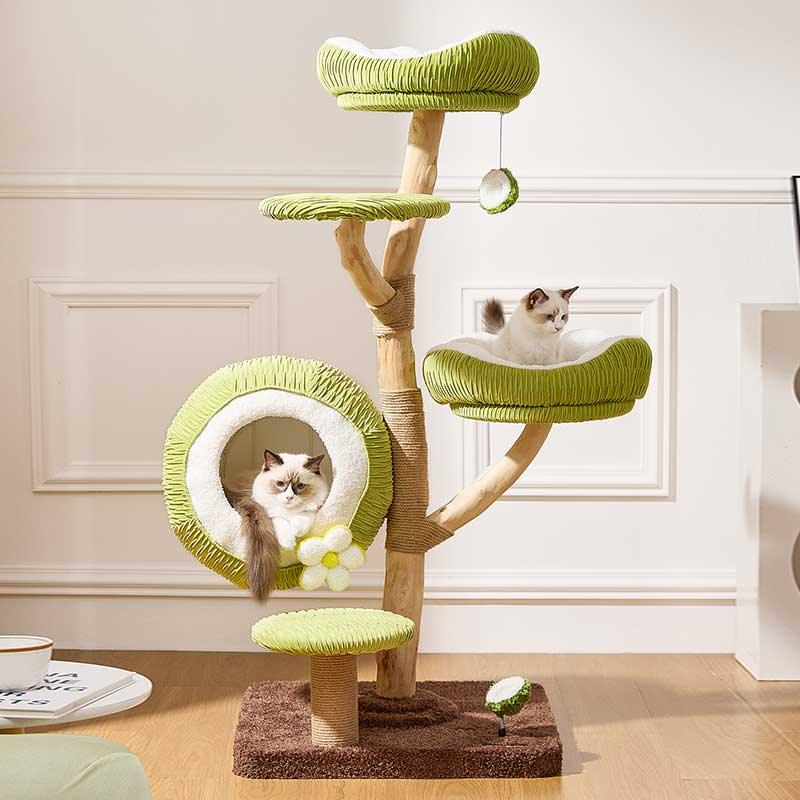 Coconut Grove Solid Wood Cat Climbing Tree