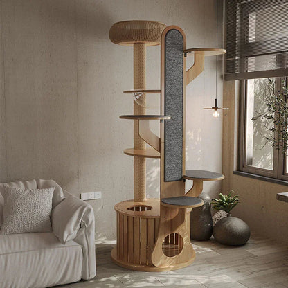 Desert Continent Solid Wood Cat Climbing Tree