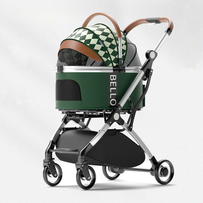 Luxury Detachable Cat Carrier Rolling Stroller
