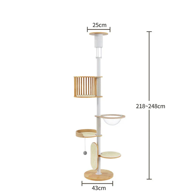 Iron Art Floor to Ceiling Cat Climbing Tree