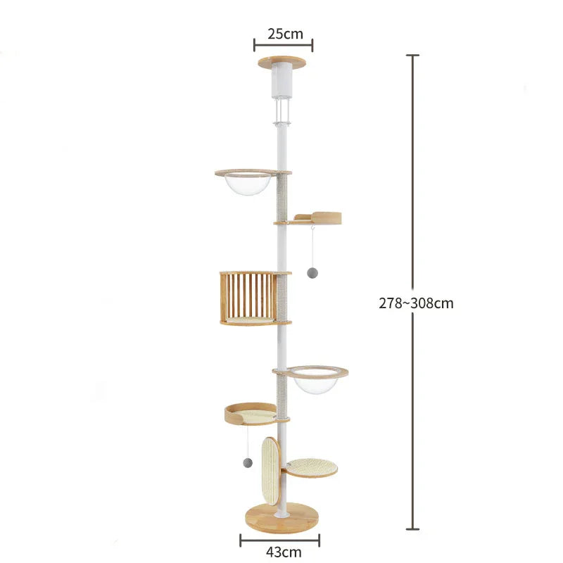 Iron Art Floor to Ceiling Cat Climbing Tree