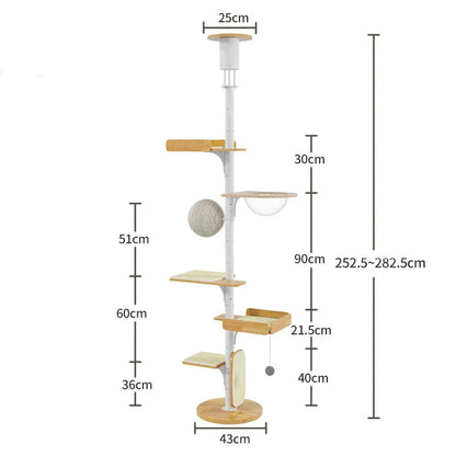 Iron Art Floor to Ceiling Cat Climbing Tree