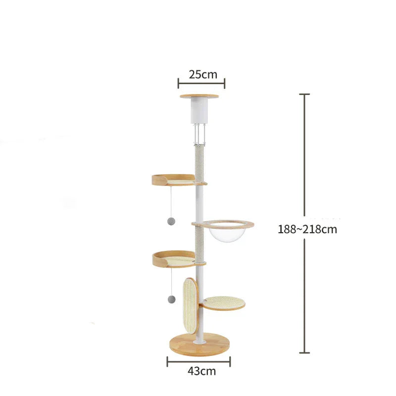 Iron Art Floor to Ceiling Cat Climbing Tree