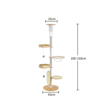 Iron Art Floor to Ceiling Cat Climbing Tree