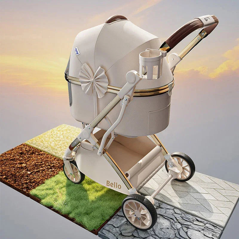 Luxury Detachable Cat Carrier Rolling Stroller
