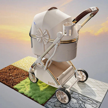 Luxury Detachable Cat Carrier Rolling Stroller