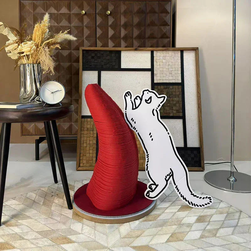 Sculpture Art Cat Scratch Post Board