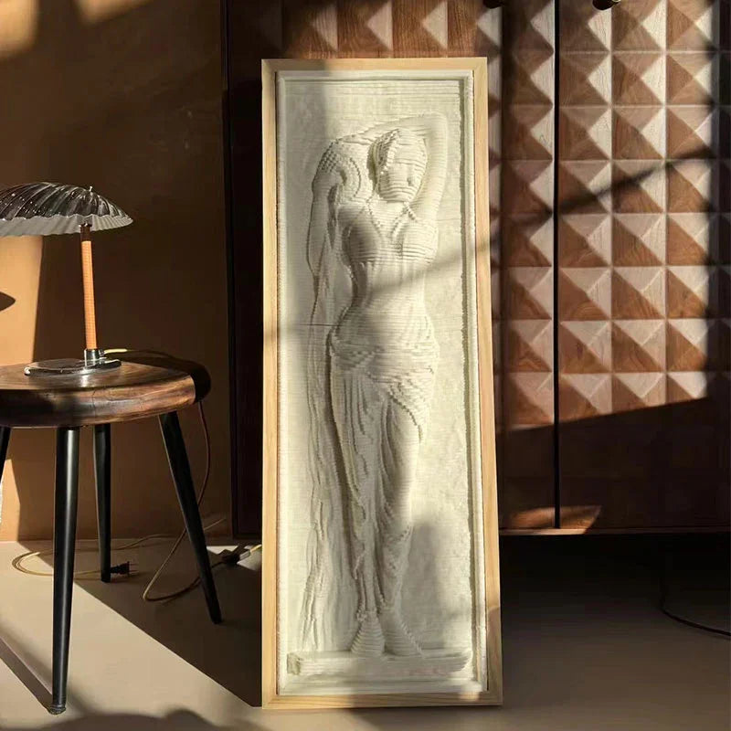 Sculpture Art Cat Scratch Post Board