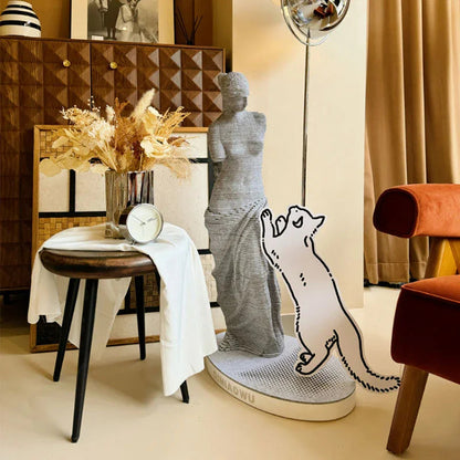 Sculpture Art Cat Scratch Post Board