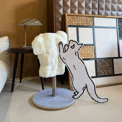 Sculpture Art Cat Scratch Post Board