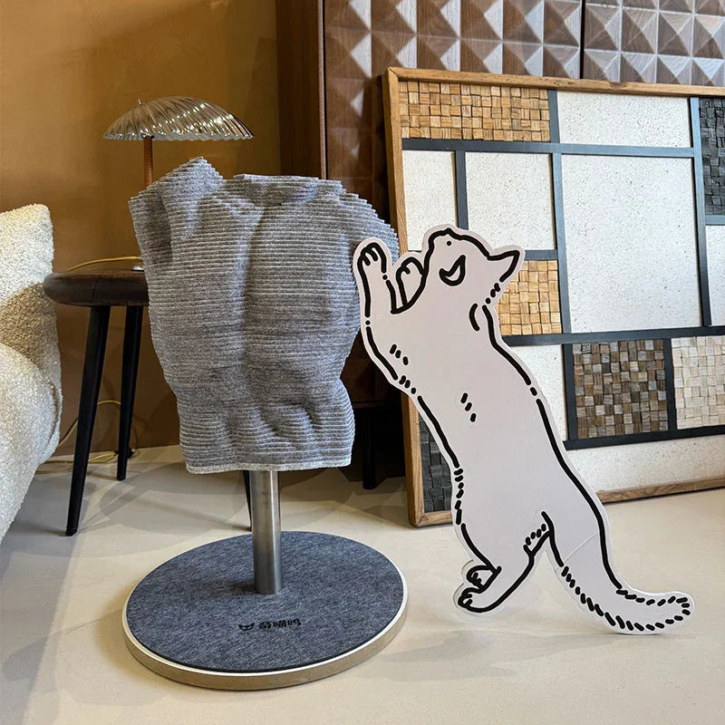 Sculpture Art Cat Scratch Post Board