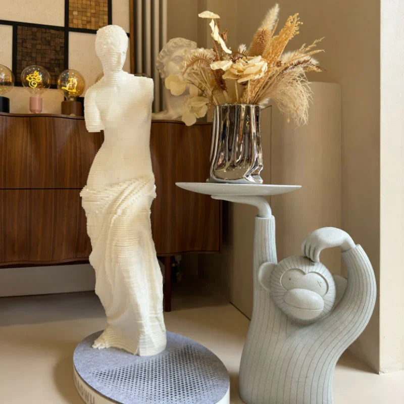 Sculpture Art Cat Scratch Post Board