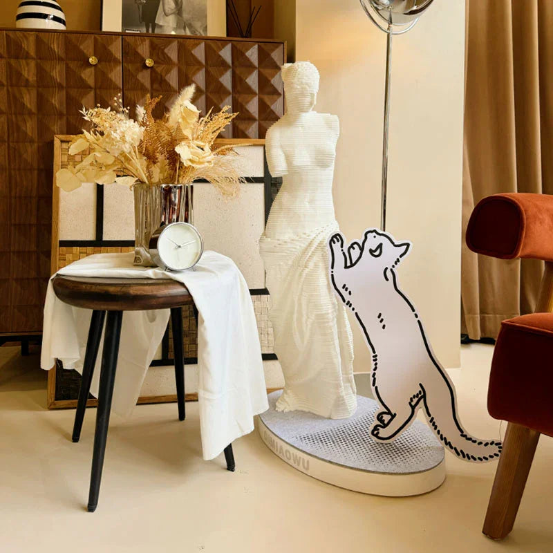 Sculpture Art Cat Scratch Post Board