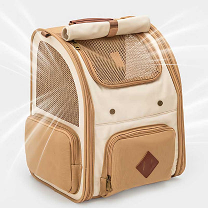 Vintage Cat Carrier Bag Travel Backpack