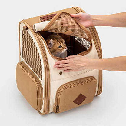 Vintage Cat Carrier Bag Travel Backpack