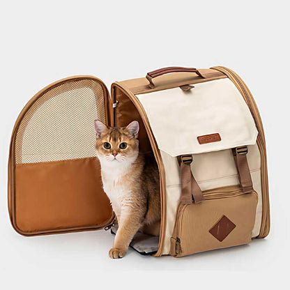 Vintage Cat Carrier Bag Travel Backpack