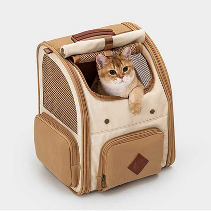 Vintage Cat Carrier Bag Travel Backpack