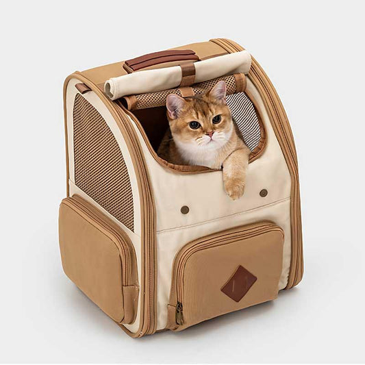 Vintage Cat Carrier Bag Travel Backpack