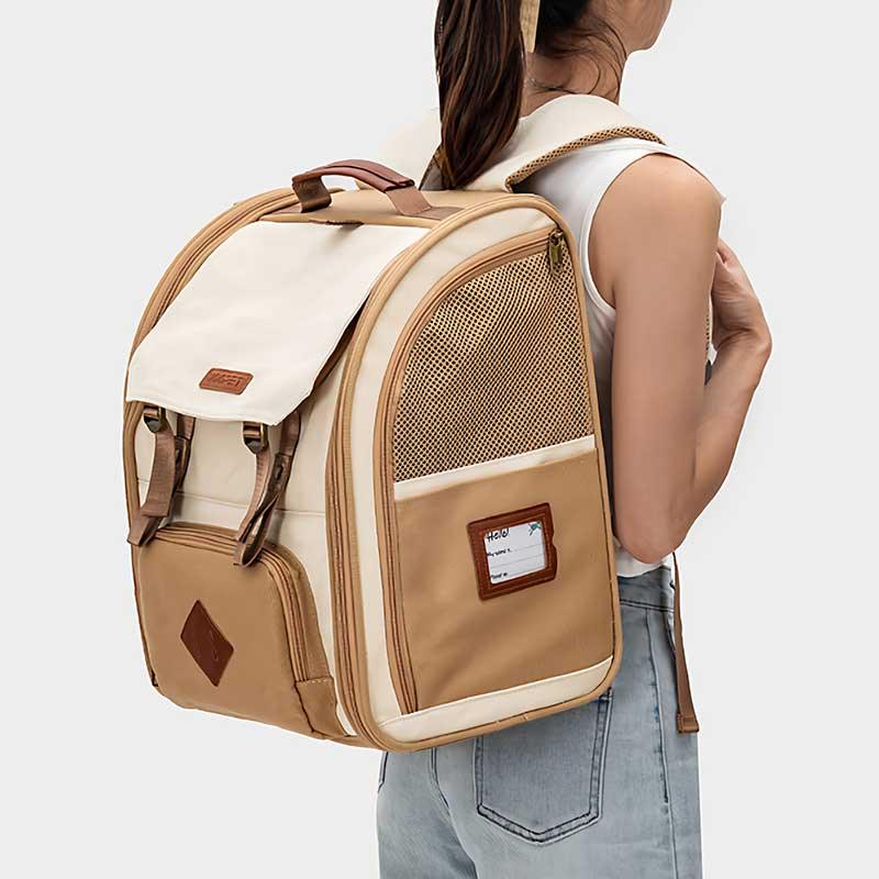 Vintage Cat Carrier Bag Travel Backpack