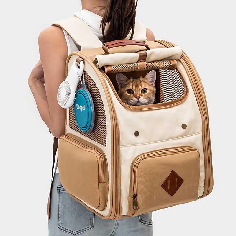 Vintage Cat Carrier Bag Travel Backpack