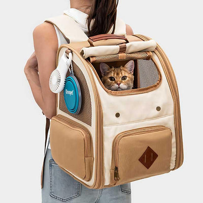 Vintage Cat Carrier Bag Travel Backpack