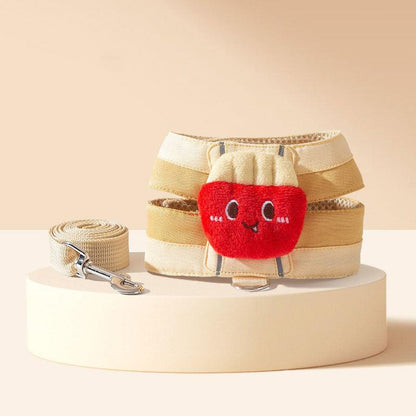 Burger Fries Cute Cat Leash Harness