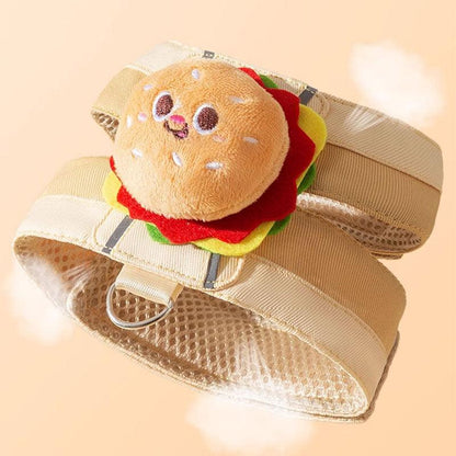 Burger Fries Cute Cat Leash Harness