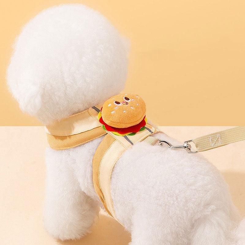 Burger Fries Cute Cat Leash Harness