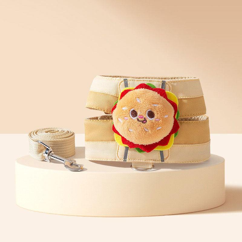 Burger Fries Cute Cat Leash Harness