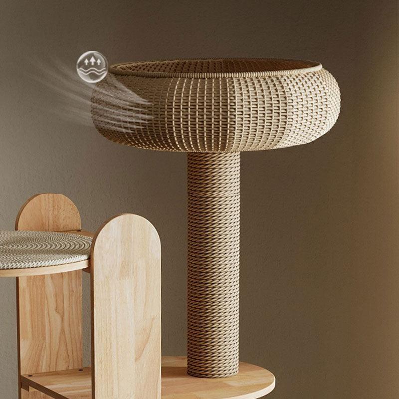 Capsule Climbing Wood Tree for Multiple Cat