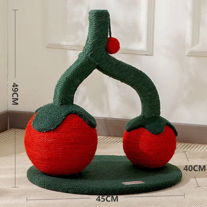 Cute Cherry Cat Scratching Board Toy