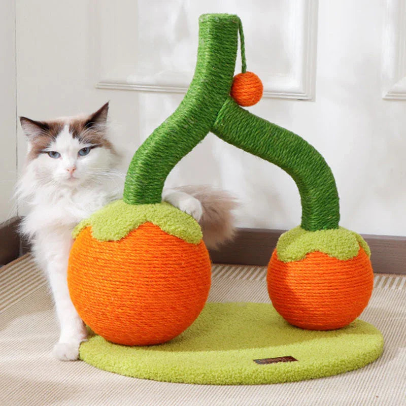 Cute Cherry Cat Scratching Board Toy