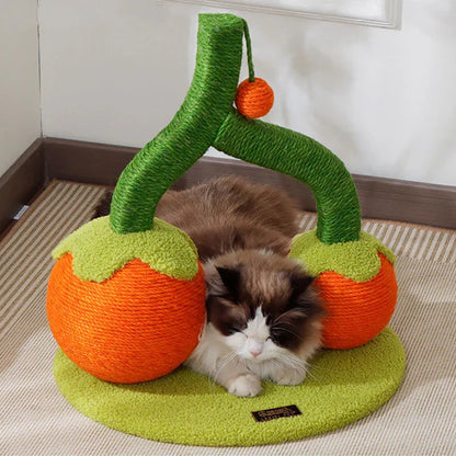 Cute Cherry Cat Scratching Board Toy