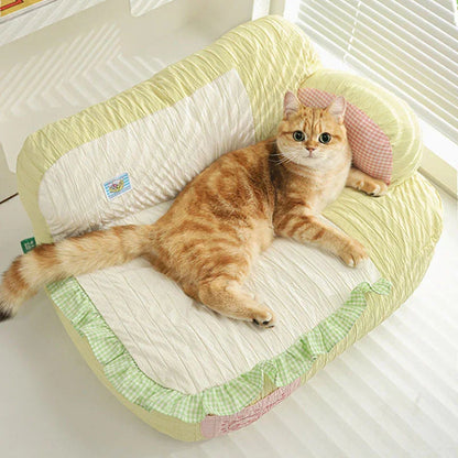 Cute Lace Mochi Cat Sofa Bed