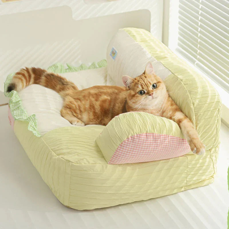 Cute Lace Mochi Cat Sofa Bed