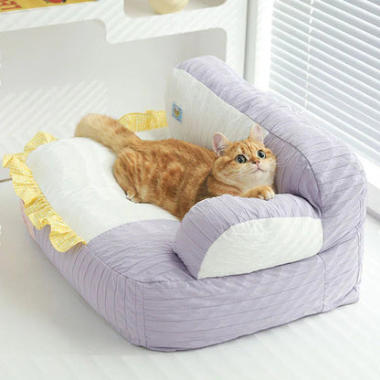 Cute Lace Mochi Cat Sofa Bed