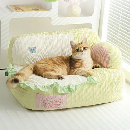 Cute Lace Mochi Cat Sofa Bed