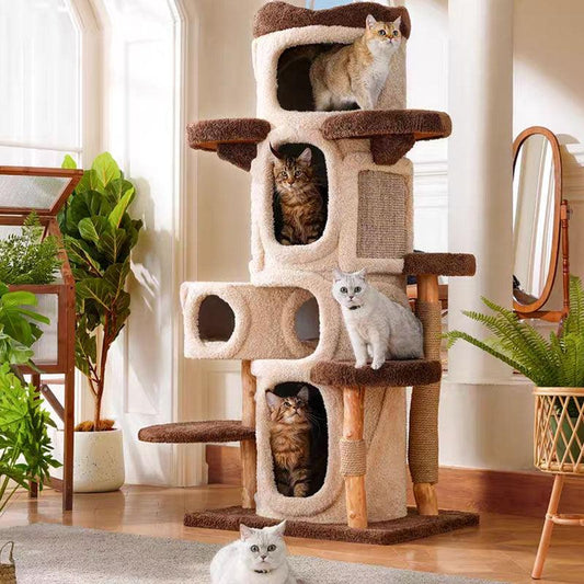 Deluxe Large Cat Climbing Frame Treehouse