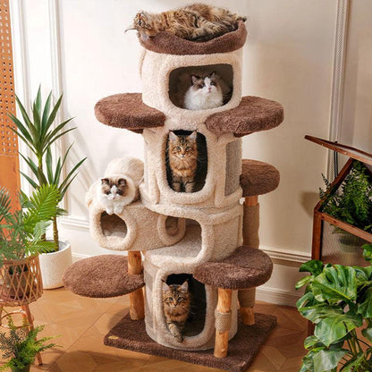 Deluxe Large Cat Climbing Frame Treehouse