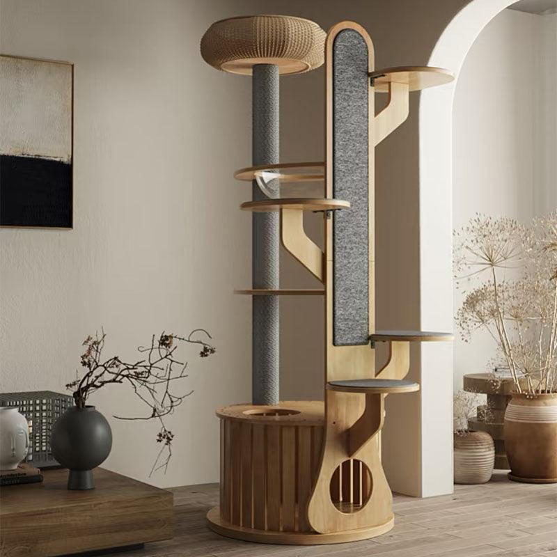 Desert Continent Solid Wood Cat Climbing Tree