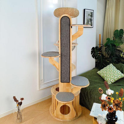 Desert Continent Solid Wood Cat Climbing Tree