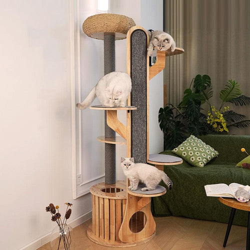 Desert Continent Solid Wood Cat Climbing Tree