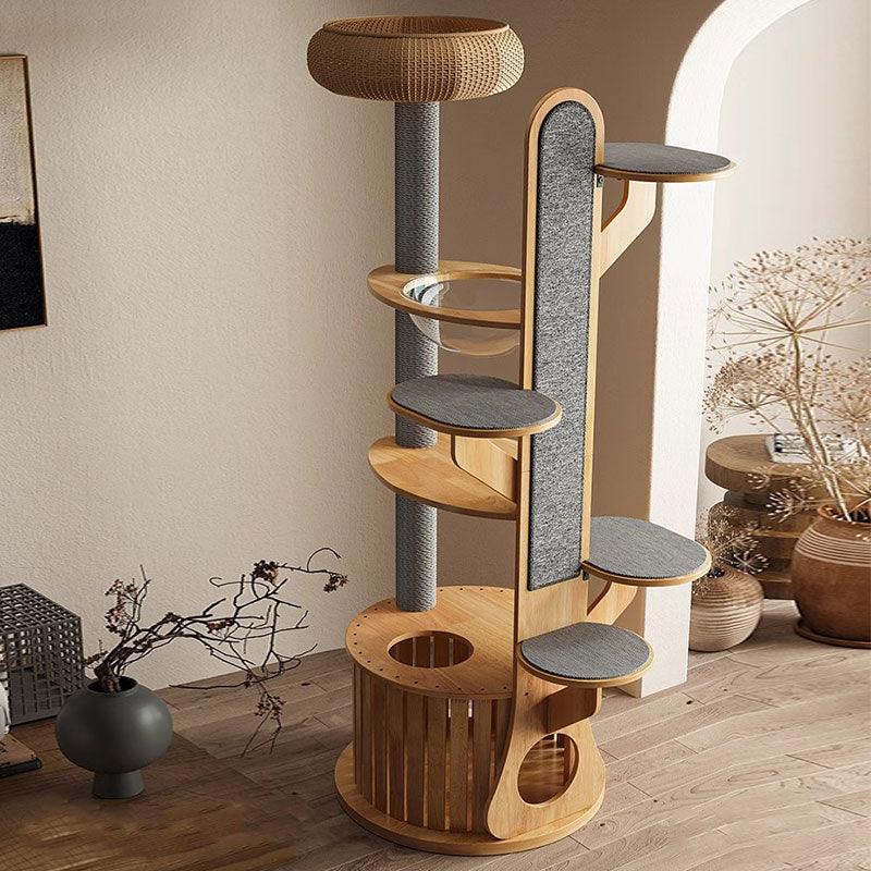 Desert Continent Solid Wood Cat Climbing Tree