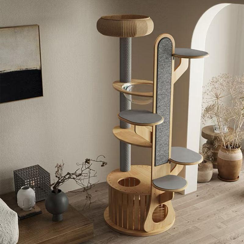 Desert Continent Solid Wood Cat Climbing Tree