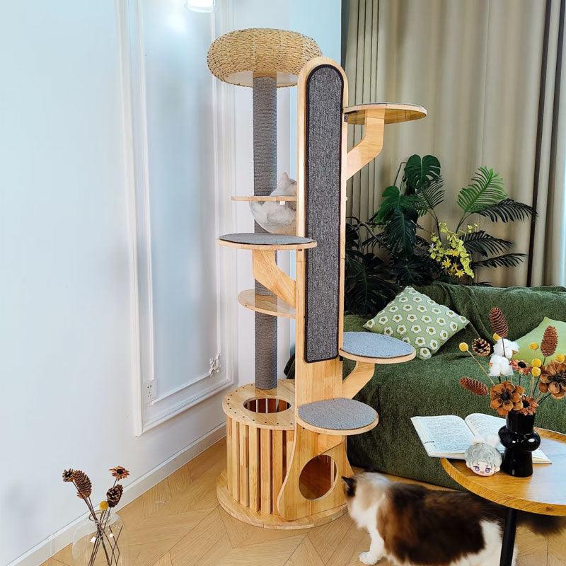 Desert Continent Solid Wood Cat Climbing Tree