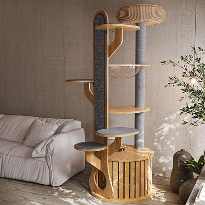 Desert Continent Solid Wood Cat Climbing Tree