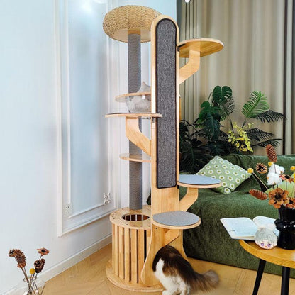 Desert Continent Solid Wood Cat Climbing Tree