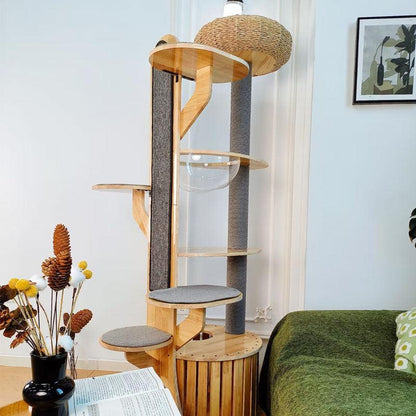 Desert Continent Solid Wood Cat Climbing Tree