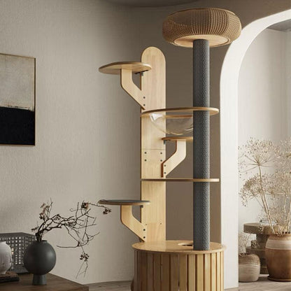 Desert Continent Solid Wood Cat Climbing Tree